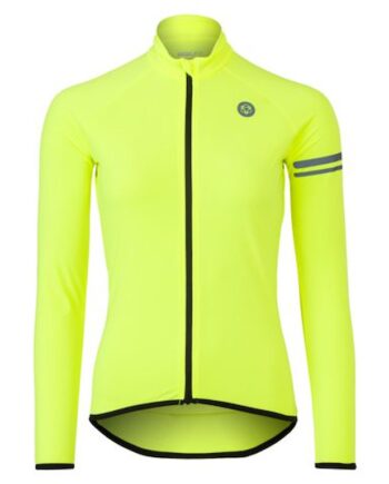 Agu Essential Thermo Jersey Cyjektrøje Lange ærmer Dame Fluo Yellow Xs
