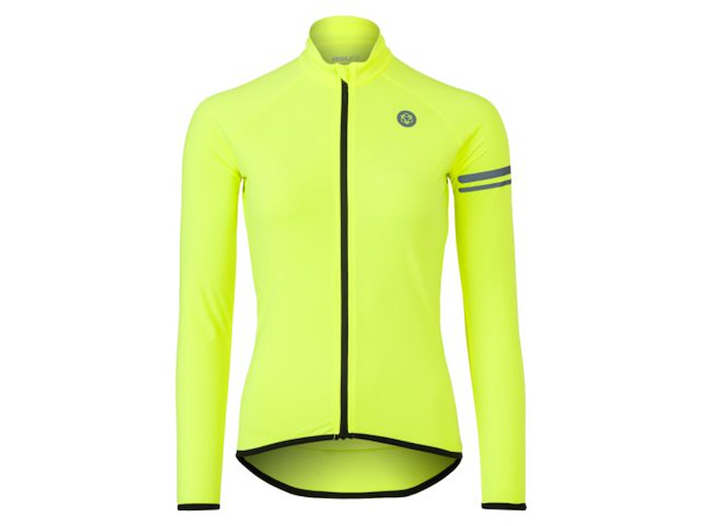Agu Essential Thermo Jersey Cyjektrøje Lange ærmer Dame Fluo Yellow Xs