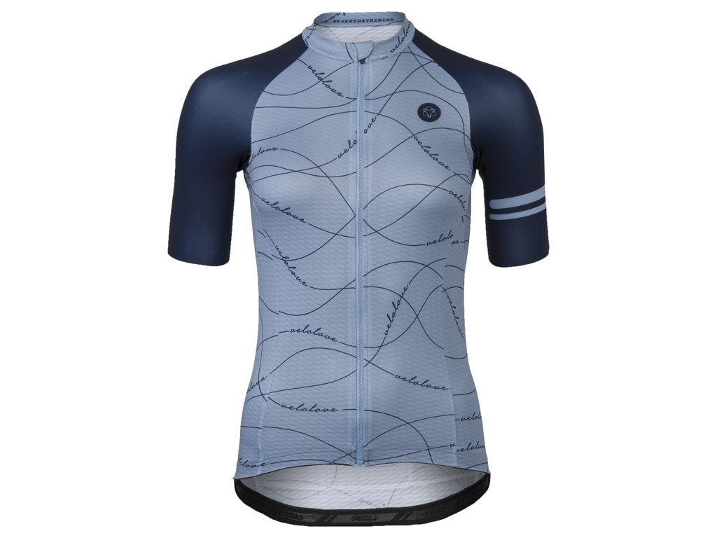 Agu Velo Wave Essential Cykeltrøje     Dame Blå Str