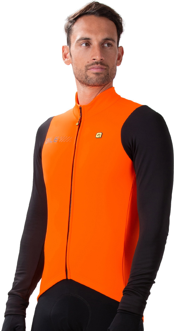 Alé Solid Fondo     Herre Langærmet Jersey Orange