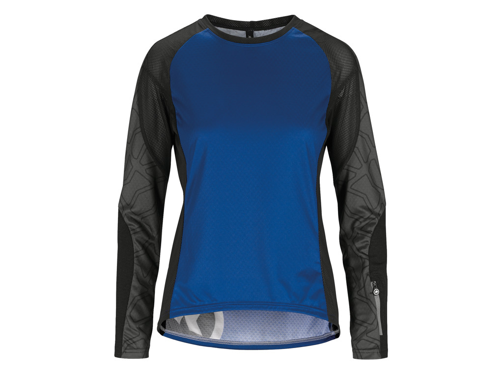Assos Trail Womens Jersey Dame Mtb Cykeltrøje Med Lange ærmer Blå Str
