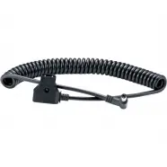 Atomos  -tap To Dc Locked Connector Barrel Coiled Cable For Battery Eliminator And All Recorders Ledning
