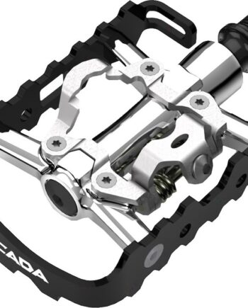Bike Attitude Mtb Gravel Kombi Pedal Spd Almindelig Inkl Klamper Sort Sølv