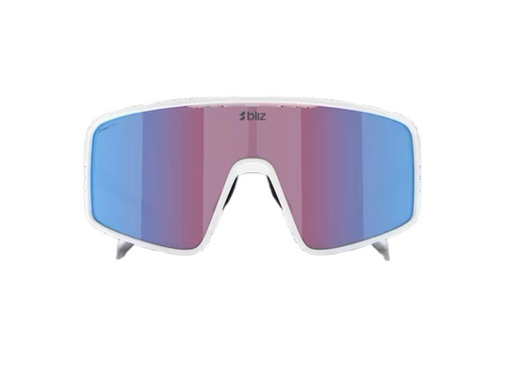 Bliz P001    42  Cykelbriller Rose Violet Mirror Blue Lens Matte White