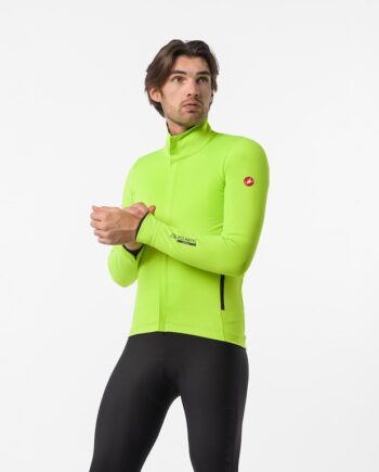 Castelli Alpha 150 Jacket Cykeljakke Herre Electric Lime Black Str