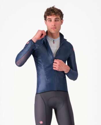 Castelli Aria Shell Jacket Cykeljakke Herre Belgian Blue