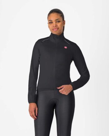 Castelli Emergency   Women   Rain Jacket Regnjakke Dame Light Black