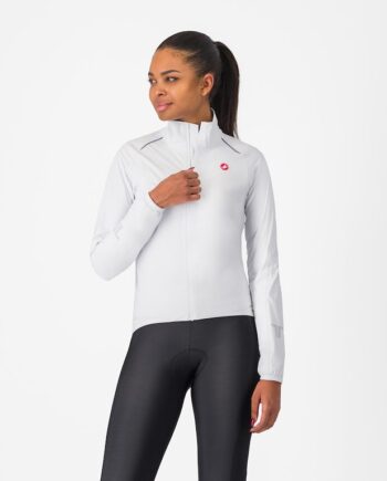 Castelli Emergency   Womens Rain Jacket Dame Hvid Str