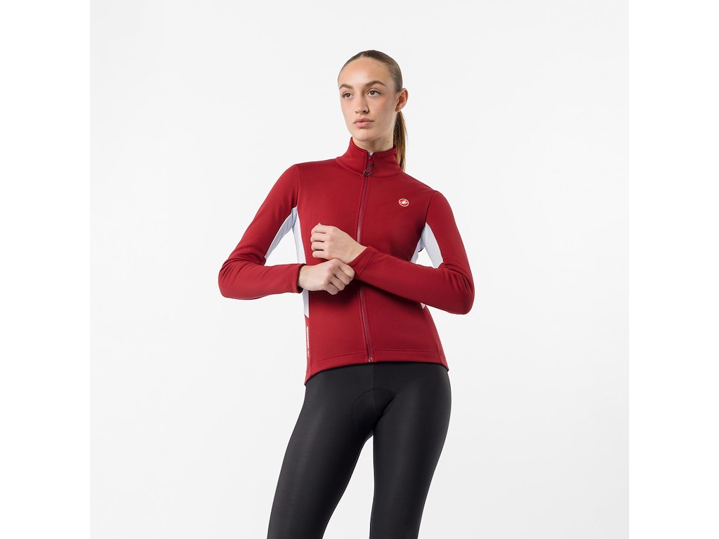 Castelli Entrata   Womens Jacket Cykeljakke Dame Garnet Silver Gray Str
