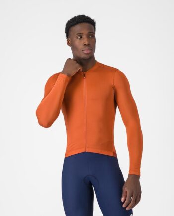 Castelli Espresso   Ls Jersey Cykeltrøje Lange ærmer Herre Paprika