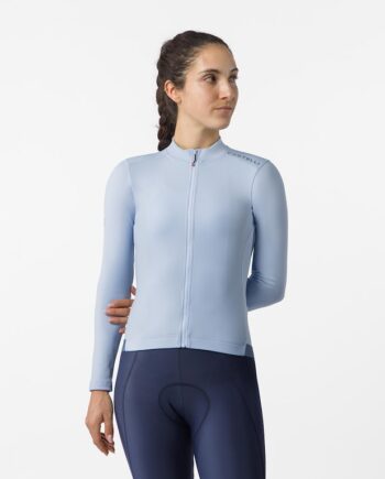 Castelli Espresso Thermal   Womens Jersey Cykeltrøje Lange ærmer Dame Steel Fade Str