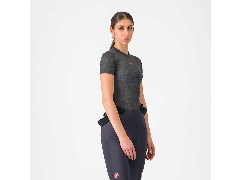 Castelli Medio Kortærmet Svedundertrøje Melange Gray Dame