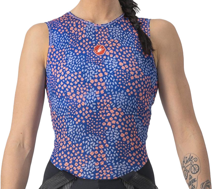 Castelli Pro Mesh Sleeveless Baselayer Blå Orange