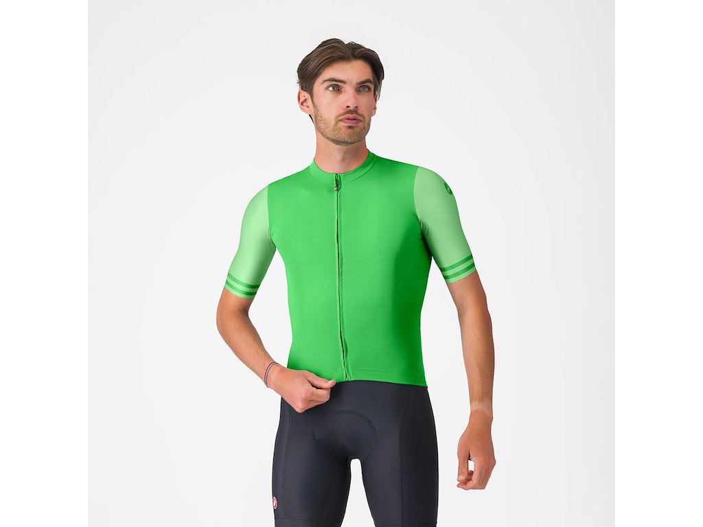 Castelli Prologo Lite   Jersey Cykeltrøje Korte ærmer Herre Kelly Green