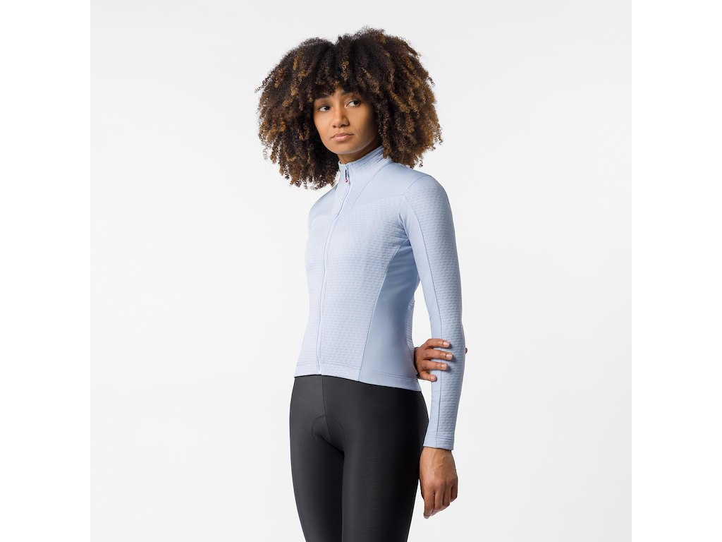 Castelli Sfida Jersey Cykeltrøje Lange ærmer Dame Steel Fade Str