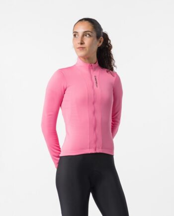 Castelli Sinergia   Jersey Cykeltrøje Lange ærmer Dame Rosa Giro Str