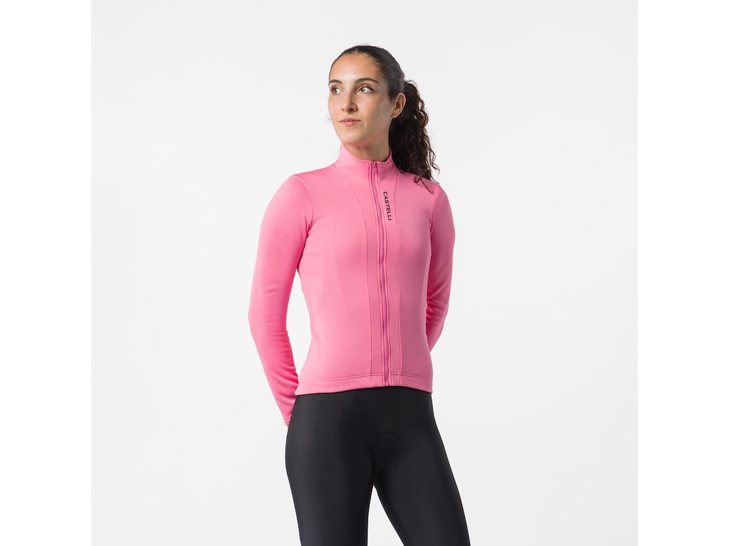 Castelli Sinergia   Jersey Cykeltrøje Lange ærmer Dame Rosa Giro Str