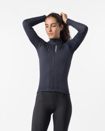 Castelli Sinergia   Jersey Cykeltrøje Lange ærmer Dame Sort Str