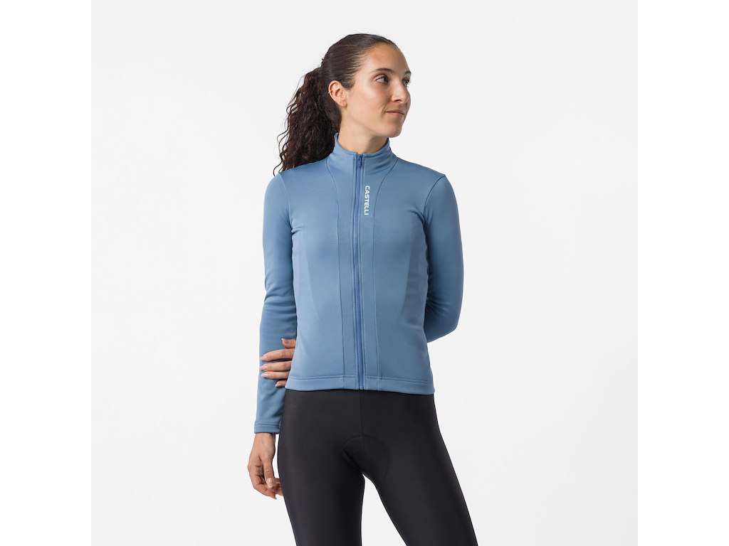 Castelli Sinergia   Jersey Cykeltrøje Lange ærmer Dame Steel Blue Str