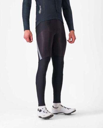 Castelli Sorpasso Ros Bibtights Cykelbukser   Pude Sort Silver Refleks Herre