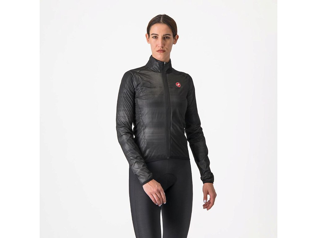 Castelli Squall Women Shell Jacket Skaljakke Dame Light Black Silver Gray