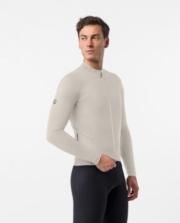 Castelli Thermowoven Ls Jersey Cykeltrøje Lange ærmer Herre Silver Moon Str