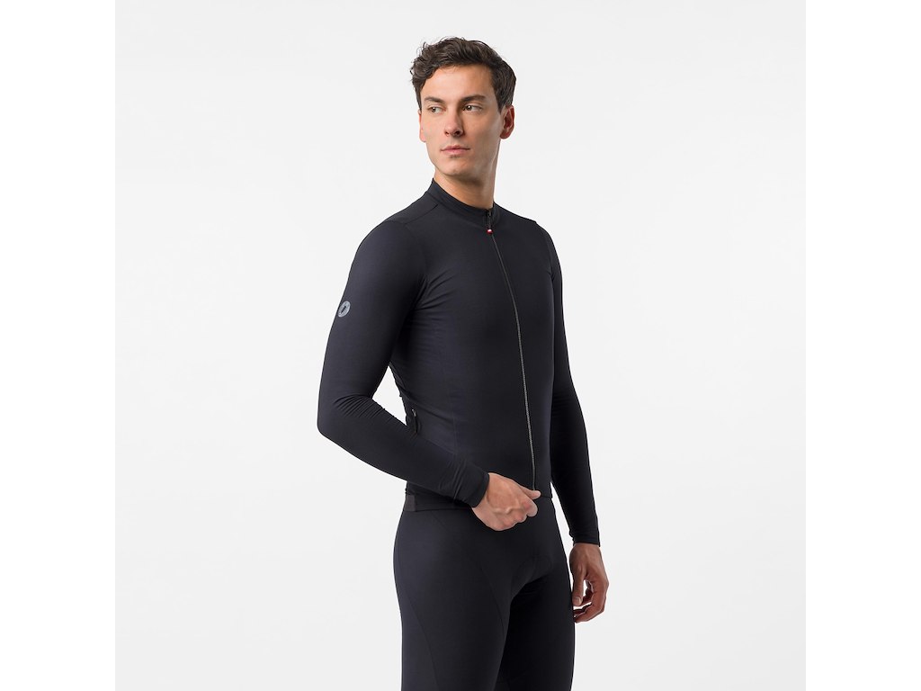 Castelli Thermowoven Ls Jersey Cykeltrøje Lange ærmer Herre Sort Str