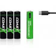 Coast   5v Aa Usb-  Genopladelige Batterier  Inkl  Ladekabel    Stk  Batteri