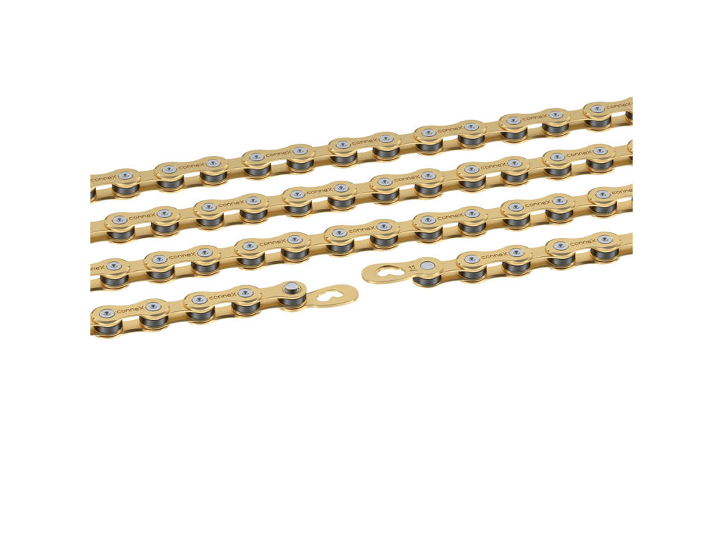 Connex Kæde 11s8 Gold Til 11 Gear 118 Led Inklusiv Samleled