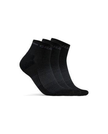Craft Core Dry Mid Sock  -pak Sort  Størrelse: 34-36