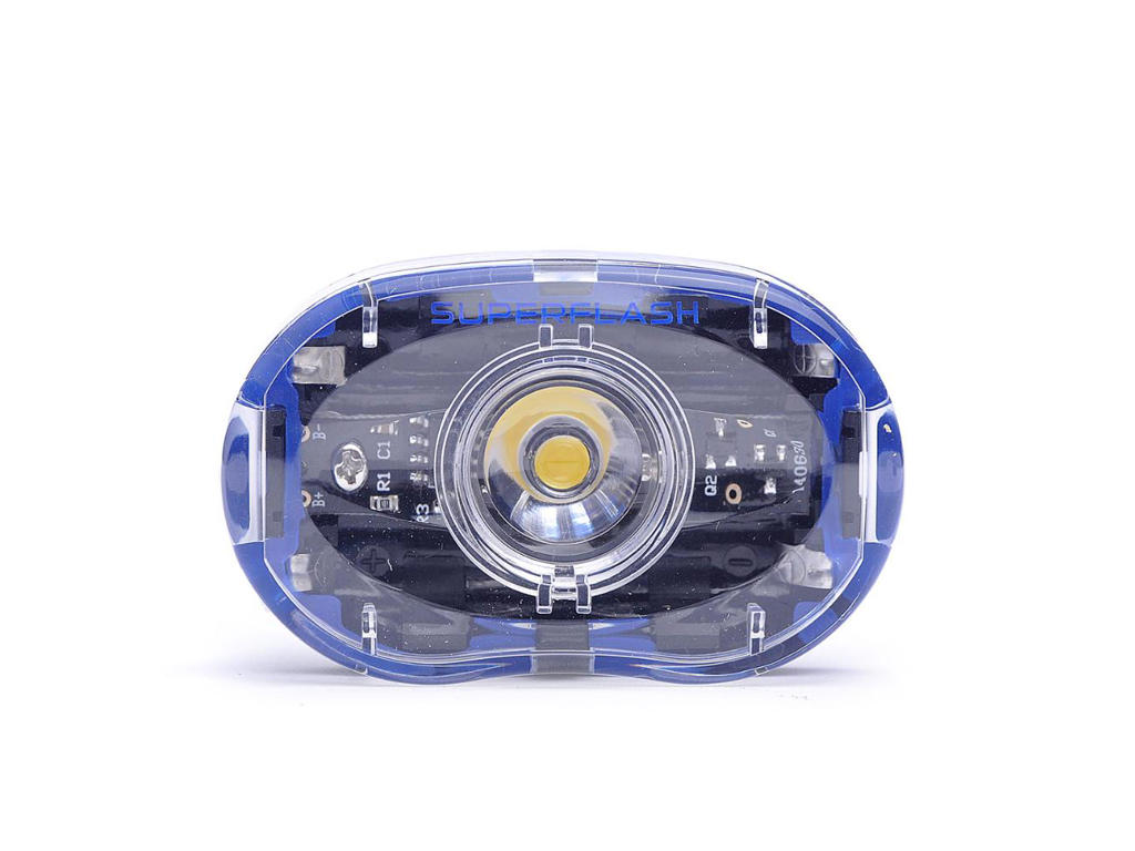 Cykellygte Smart Superflash Hvid Med Batteri Testvinder