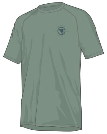 Endura Loop Tech Tee Cykeltrøje Korte ærmer Sage Green Str