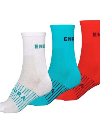 Endura Womens Coolmax Race Cykelstrømper  -pak Pacific Blue Str  37-42