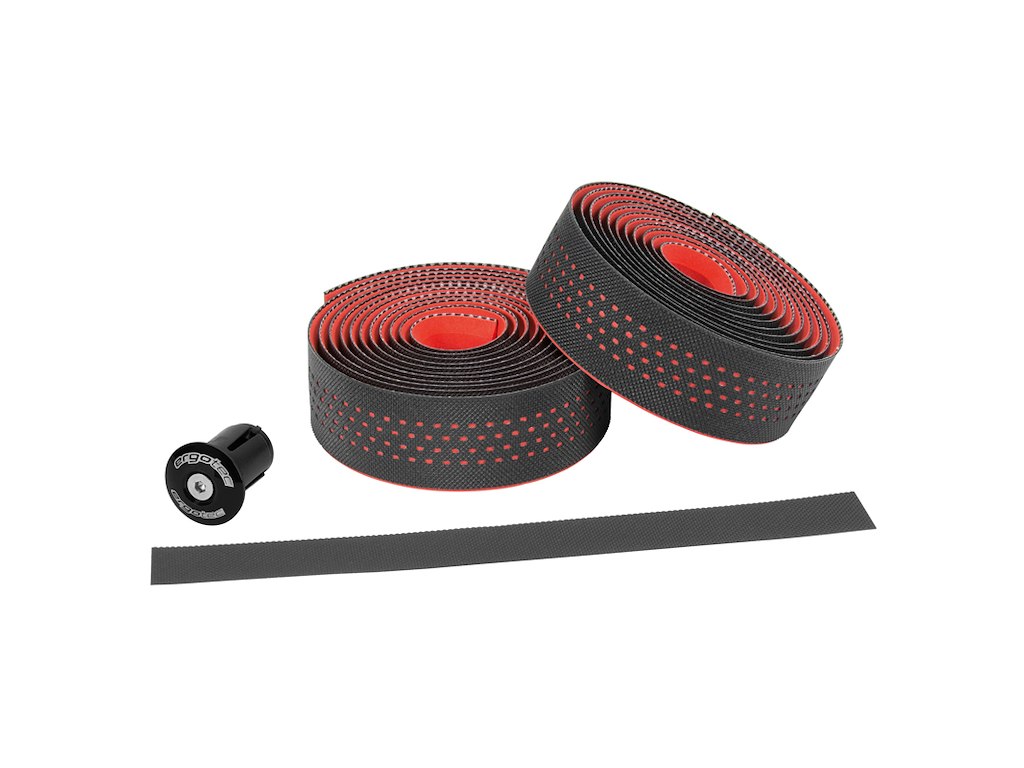 Ergotec Sanremo Gravel Styrbånd 2mm Tyk 30mm Bred 200cm Lang Sort Rød