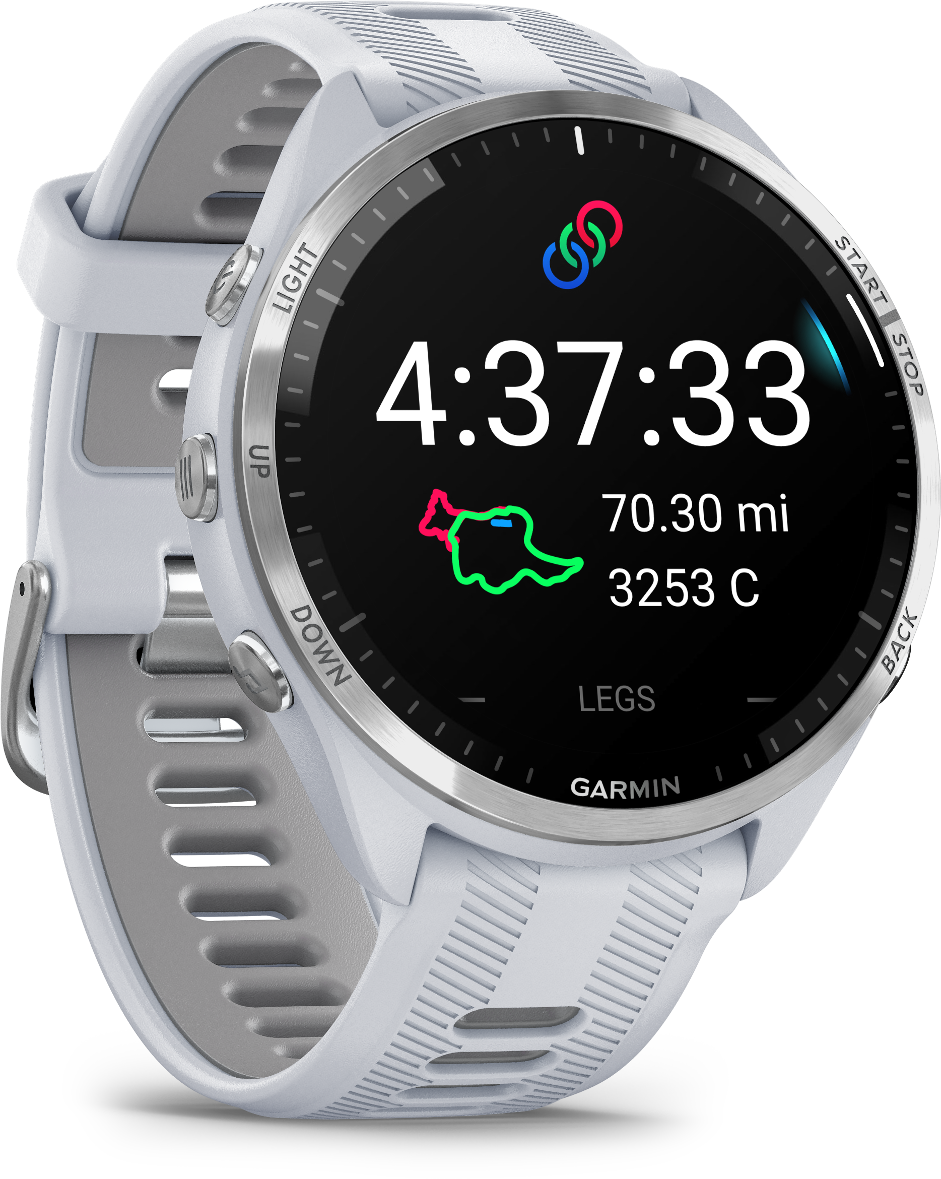 Garmin Forerunner 965 Titanium Whitestone Powder
