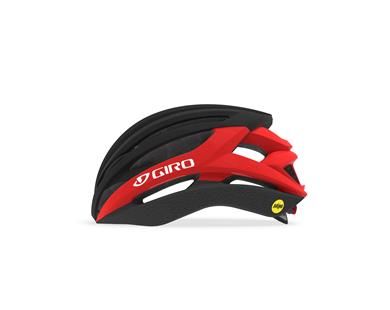 Giro Syntax Mips Cykelhjelm Mat Sort Rød Small  51-55 Cm    Sort