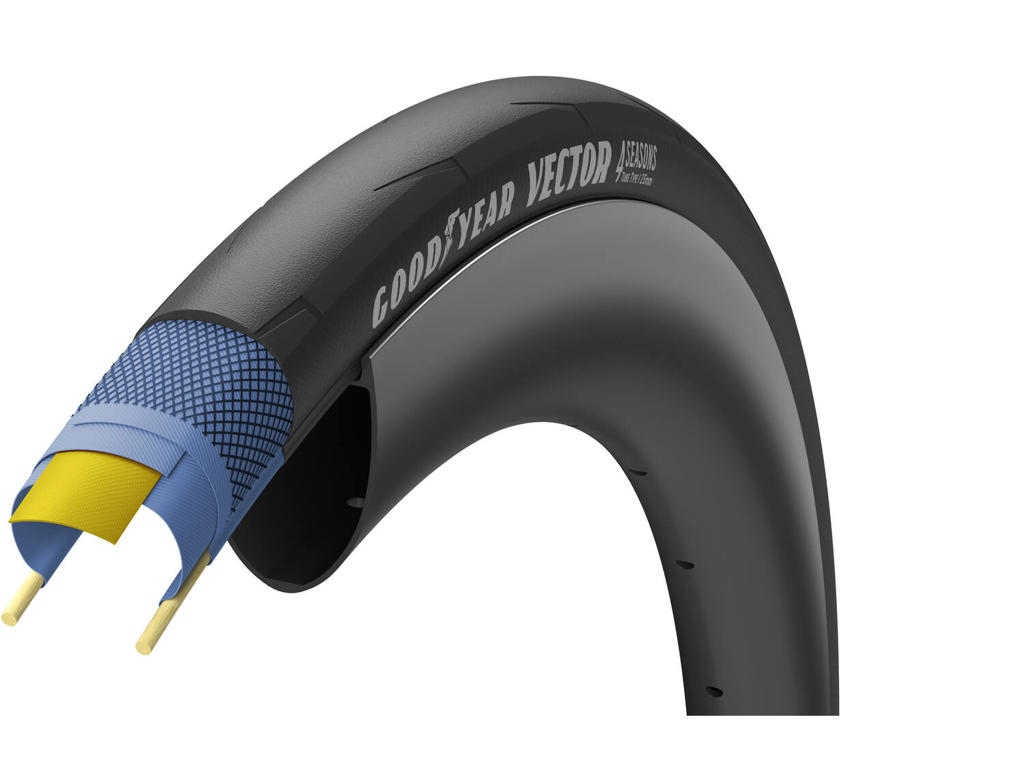 Goodyear Vector 4seasons Tube Foldedæk Road 700x25c Sort