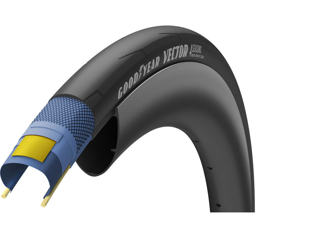 Goodyear Vector Sport Tube Foldedæk Road 700x28c Sort