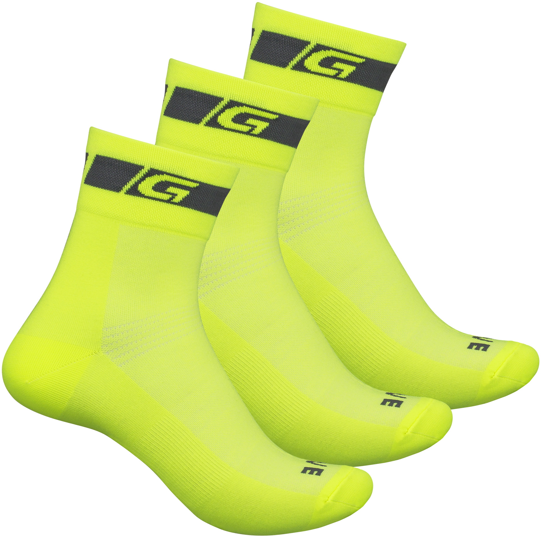 Gripgrab Hi-vis Regular Cut 3pack Hi-vis Gul