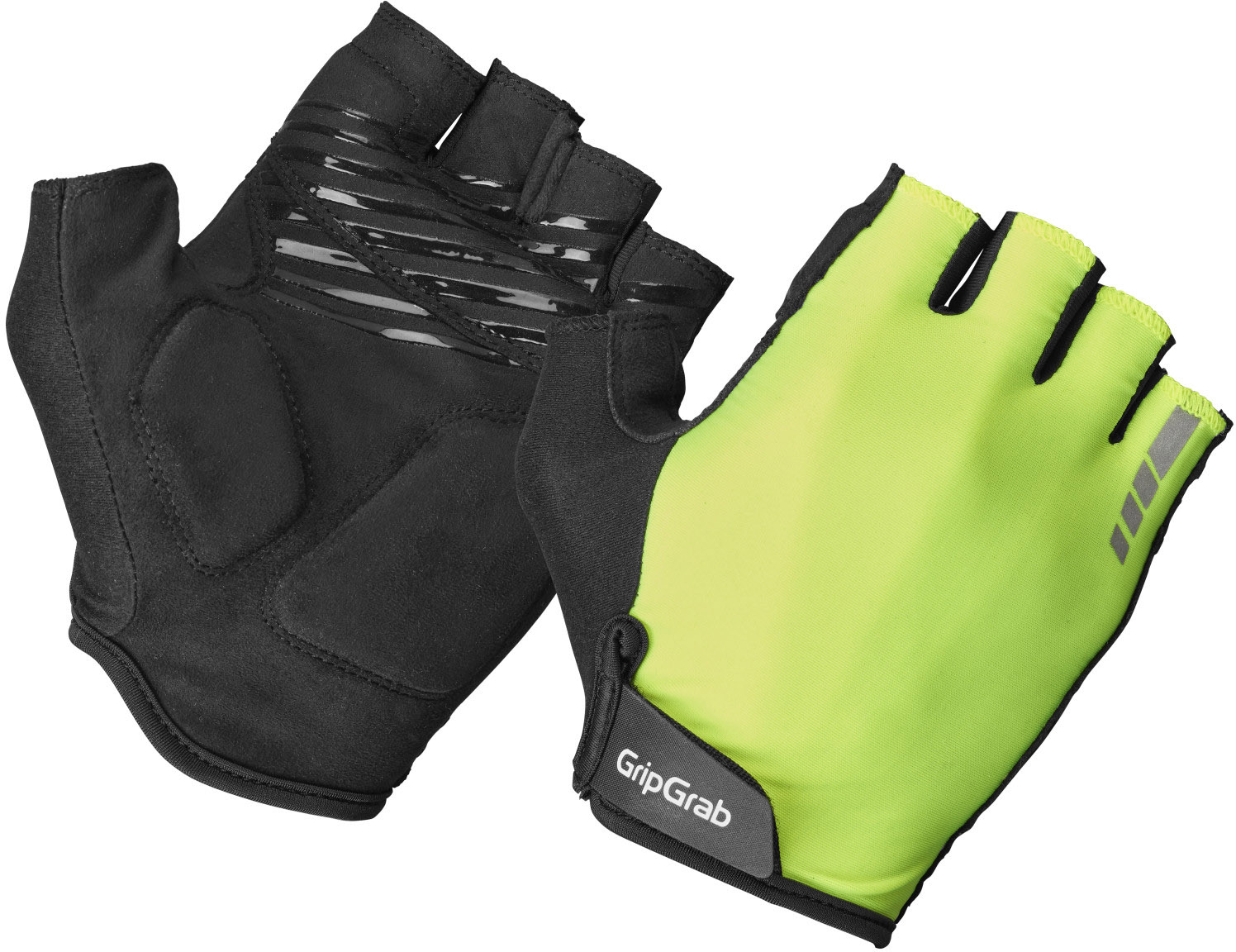 Gripgrab Ride Polstret Kortfingret Sommerhandsker Yellow Hi-vis