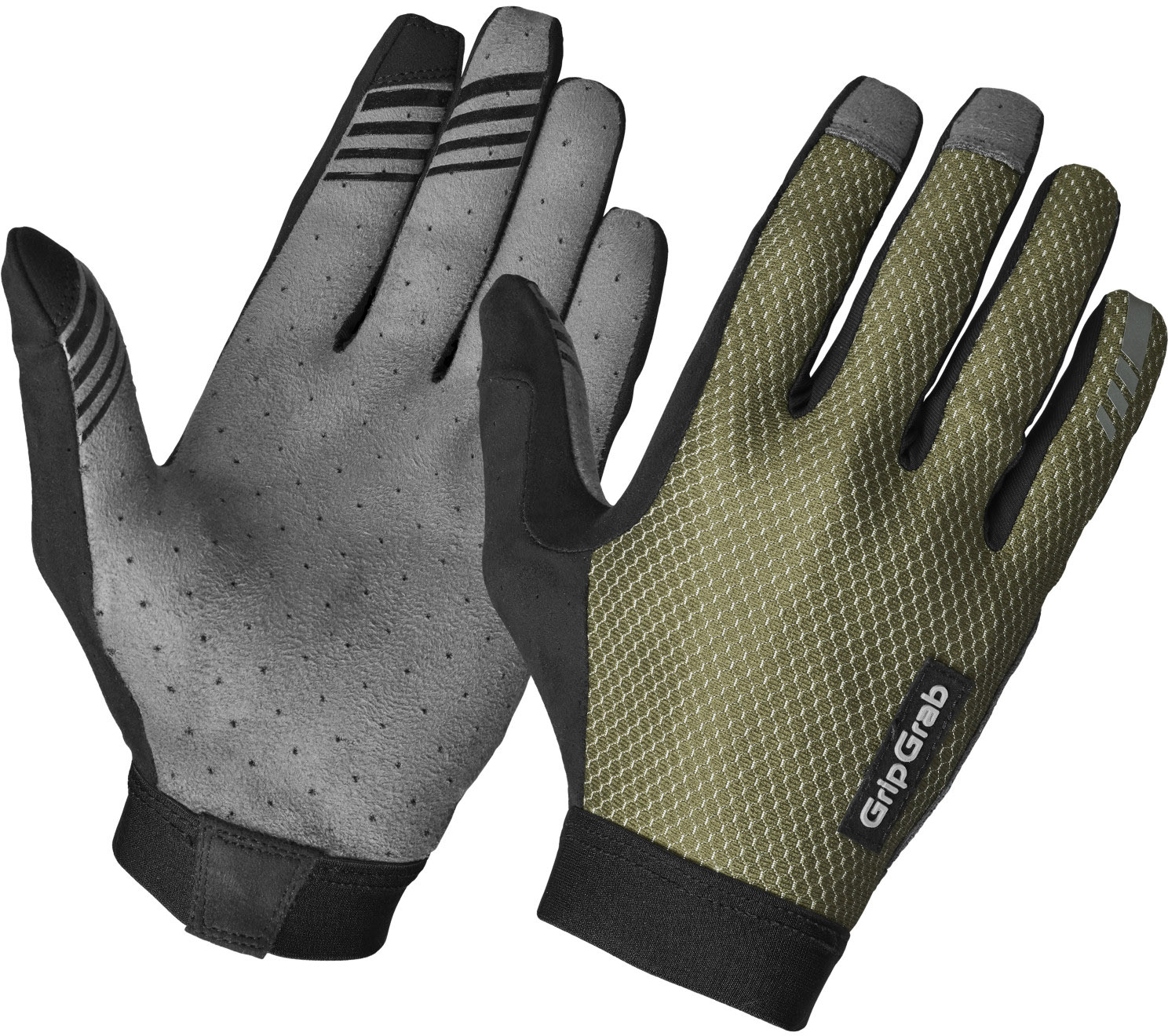 Gripgrab Vertical   Insidegrip X2122  Langfingret Sommerhandsker Olive Green