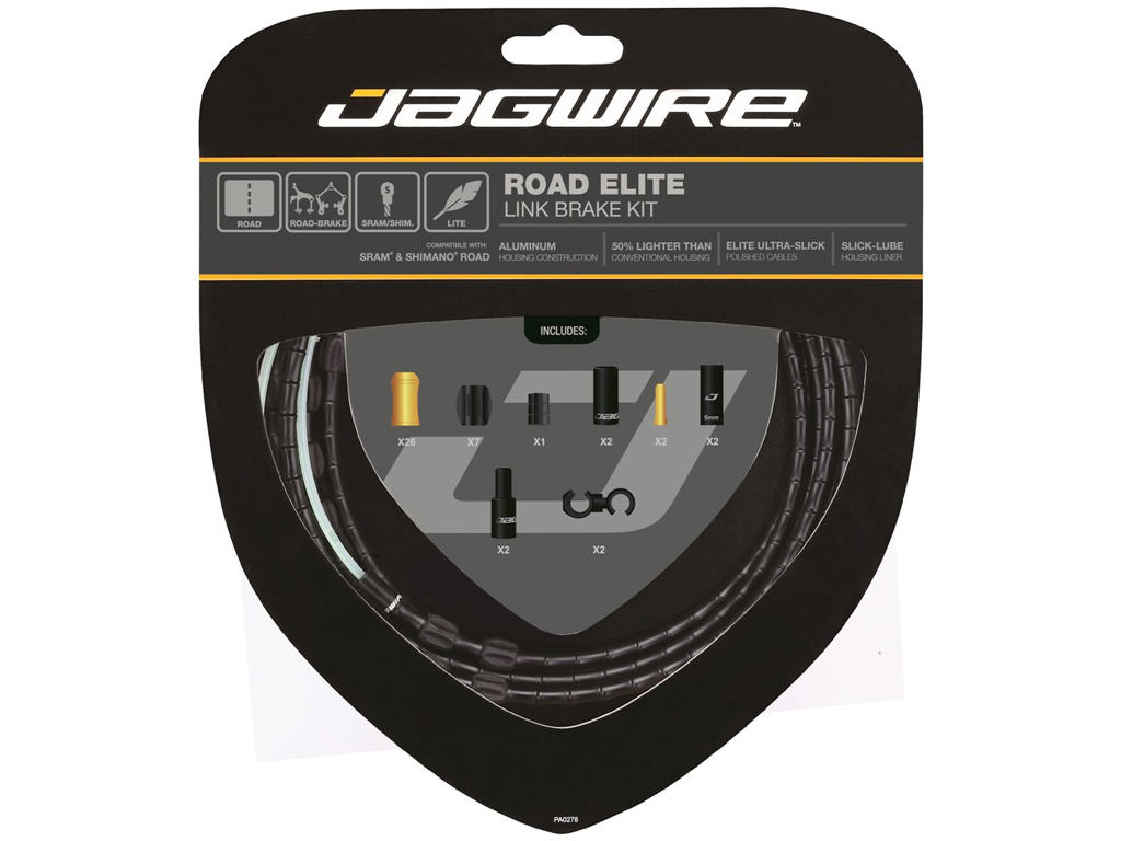 Jagwire Road Elite Bremsekabel Sæt Til Road Sort