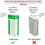 Led Lenser H14r   Batteri