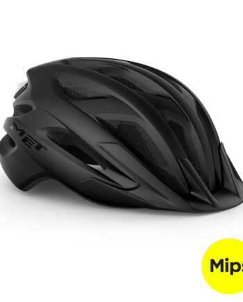 Met Crossover Mips Cykelhjelm Mat Sort Str  52-59 Cm