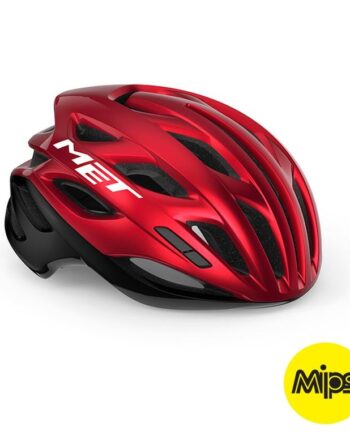 Met Estro Mips Cykelhjelm   Rød Sort Metallic Blank Small  52-56 Cm