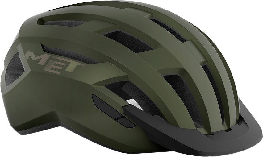 Met Helmet Led Lys Allroad Mips Grøn