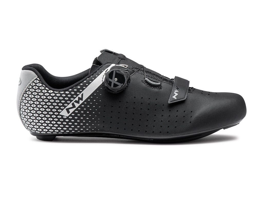Northwave Core Plus   Cykelsko Sort Sølv- 45