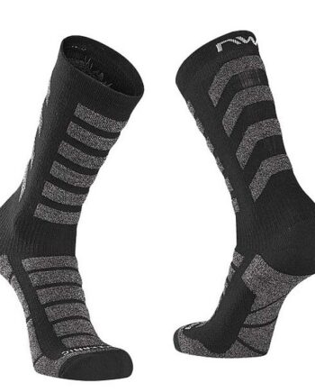 Northwave Husky Ceramic High Cykelstrømper Sort Grå  Strømpe Str : 36-39