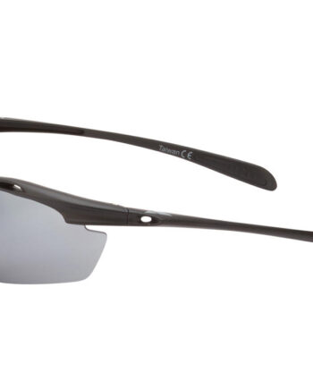 Ongear Finestre Cykelbrille Med Pc Smoke Flash Mirror Linse Mat Sort