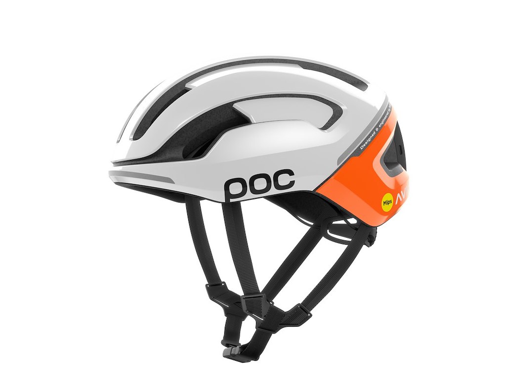 Poc Omne Beacon Mips Cykelhjelm Hydrogen White Fluorescent Orange Str  50-56 Cm